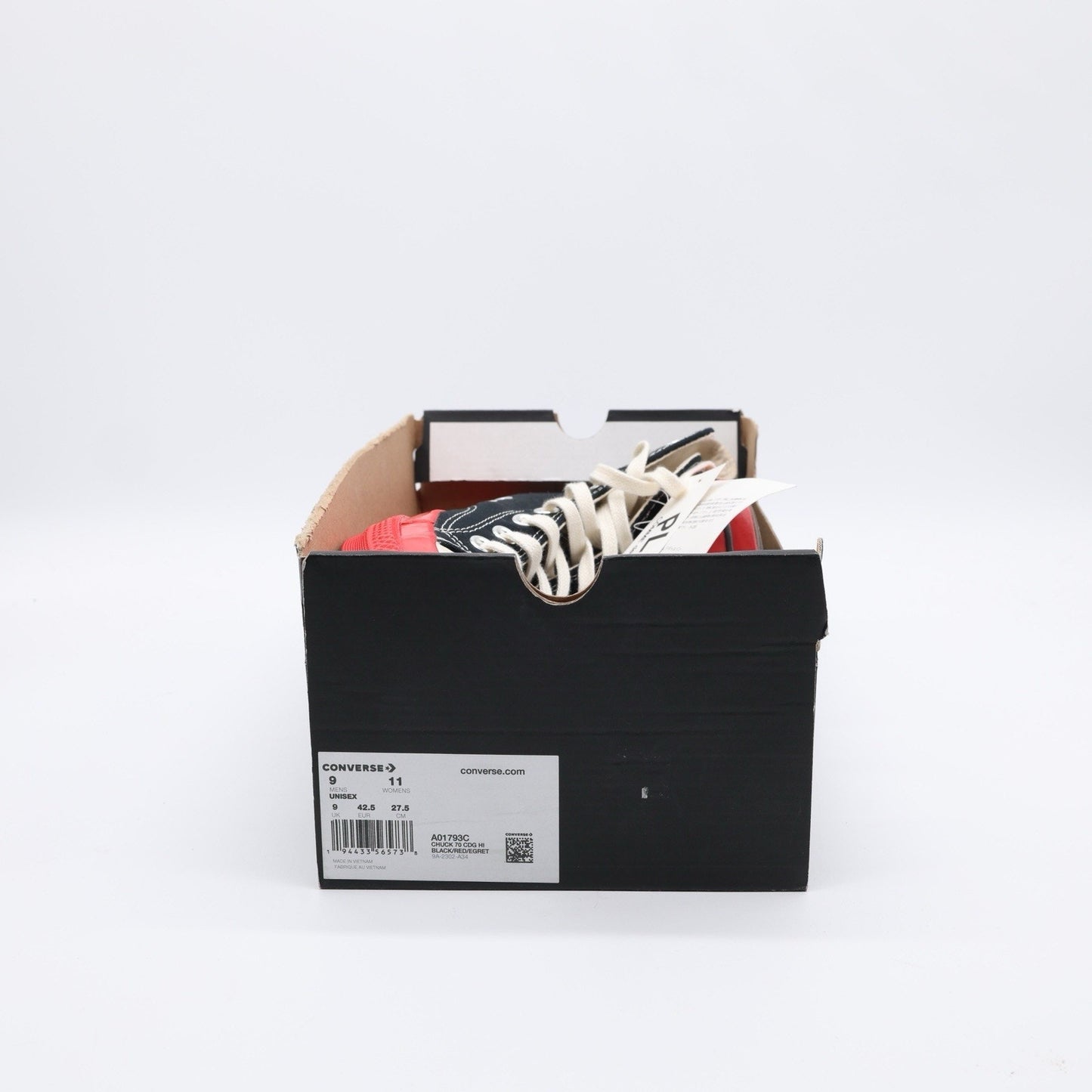 Size 9 - Converse Comme des Garçons Play x Chuck 70 High ‘Black Red’